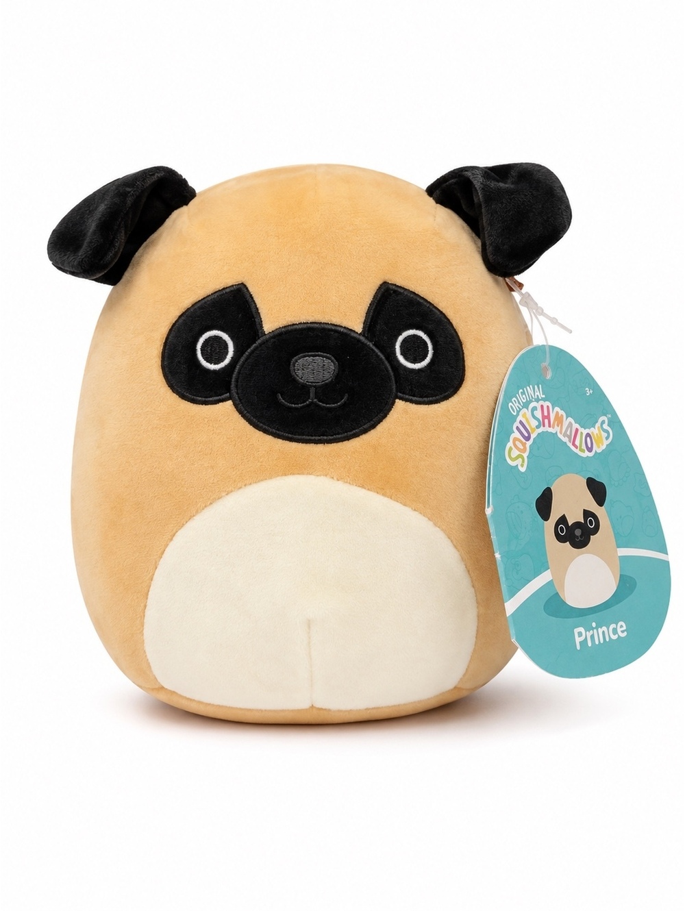Squishmallows Prince Pug Plush with Tags Kellytoy Original Stuffed Animal